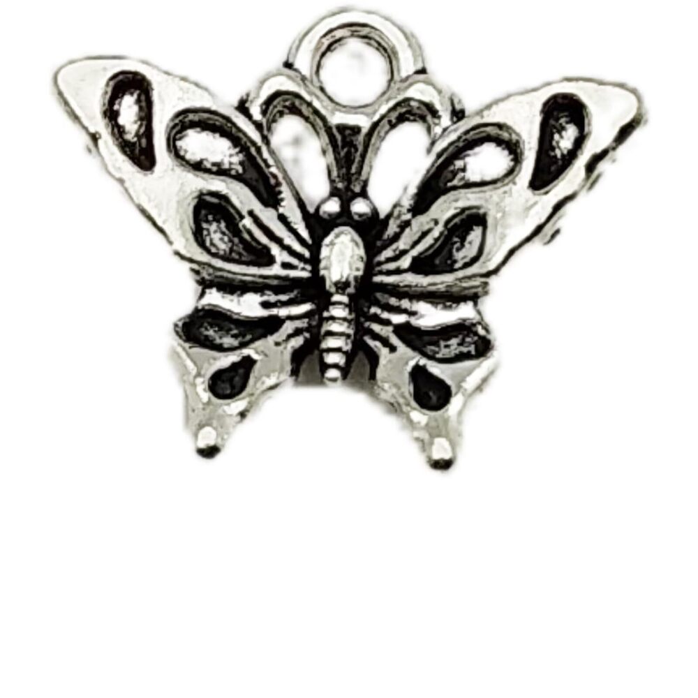 3768 30PC Alloy Butterfly Charms Pendants DIY Jewelry Making Accessory 17mm
